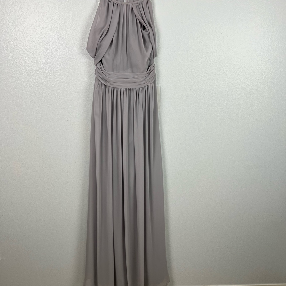 Jasmine One Shoulder Silver Gown